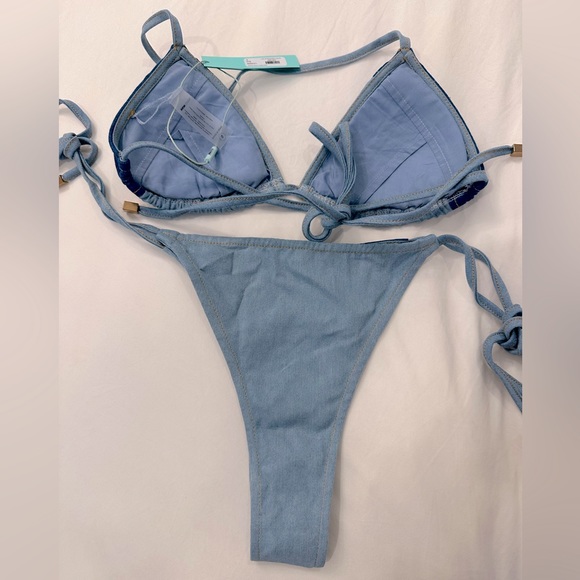 NWT ✨ Fashion Nova denim bikini set - Picture 3 of 10